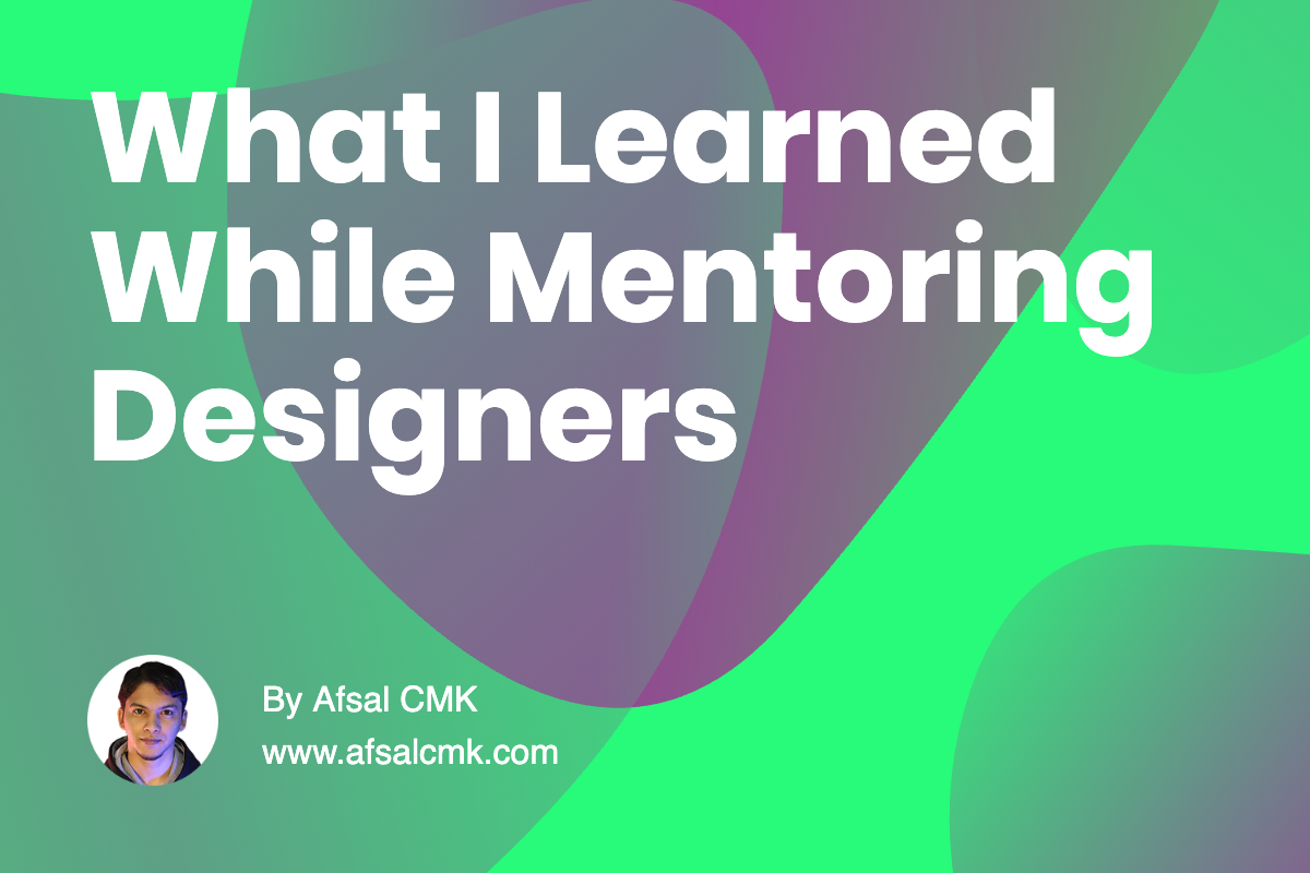 What I Learned While Mentoring Designers