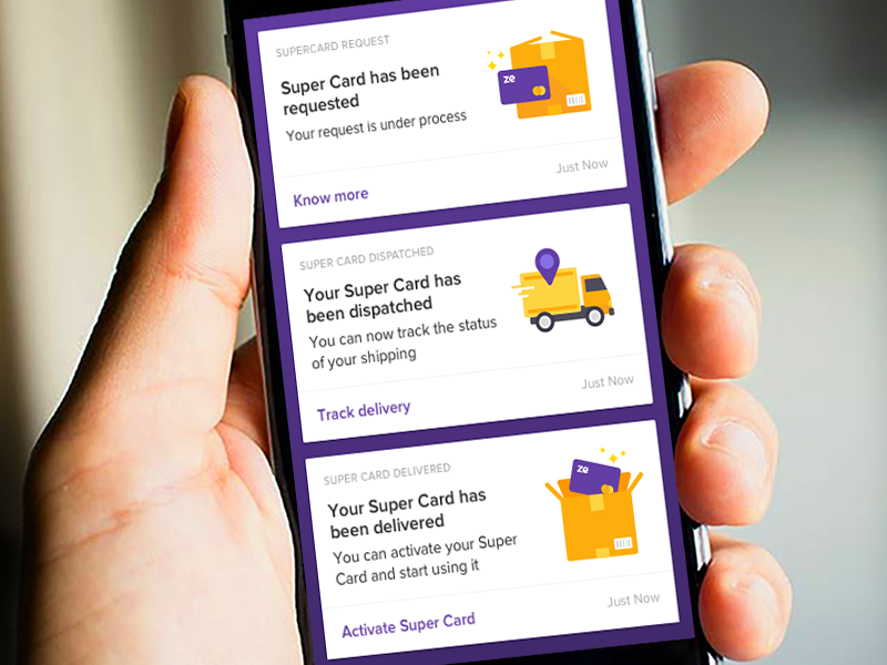 Inbox cards for Supercard – Product Design by Afsal CMK Inbox cards for Supercard – Product Design by Afsal CMK