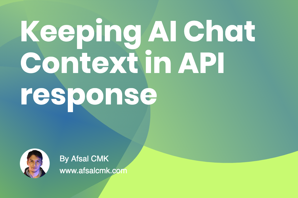 Keeping AI Chat Context in API response